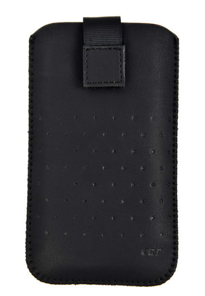 Telefontok 4,7 col fekete tépőzáras-kihúzós tok (130x65x14)