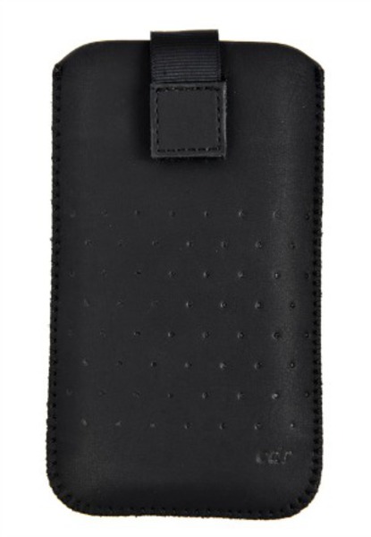 5,7 col Telefontok - fekete tépőzáras-kihúzós tok (157x80x14mm)