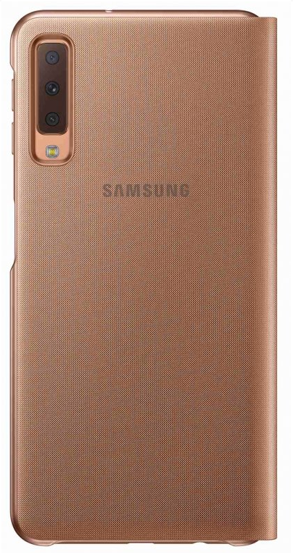 Telefontok Eredeti Samsung Galaxy A7 2018 - arany kinyitható tok