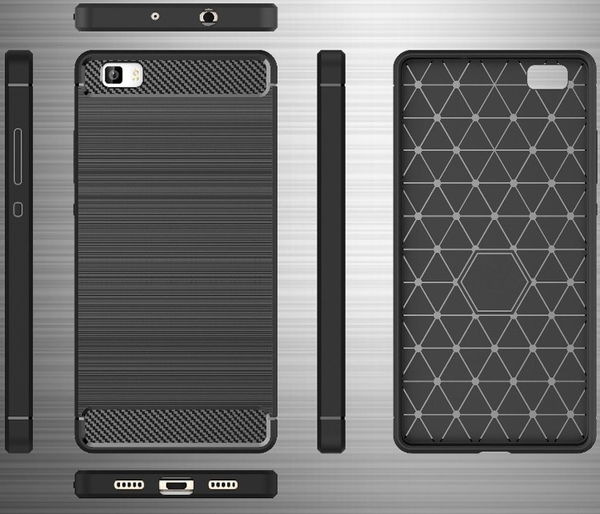 Huawei Y6 Prime 2018 Telefontok - fekete Carbon szilikon telefon tok