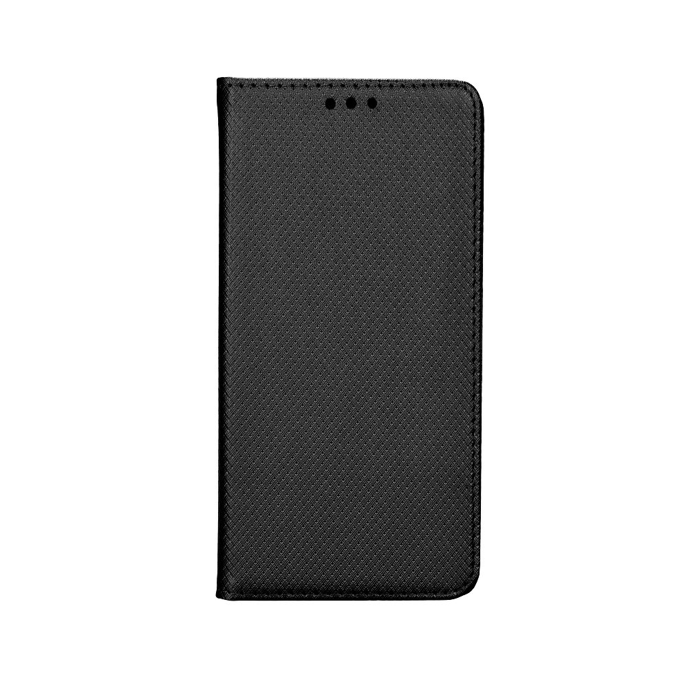 LG Q7 Telefontok - fekete mágneses szilikon keretes könyvtok