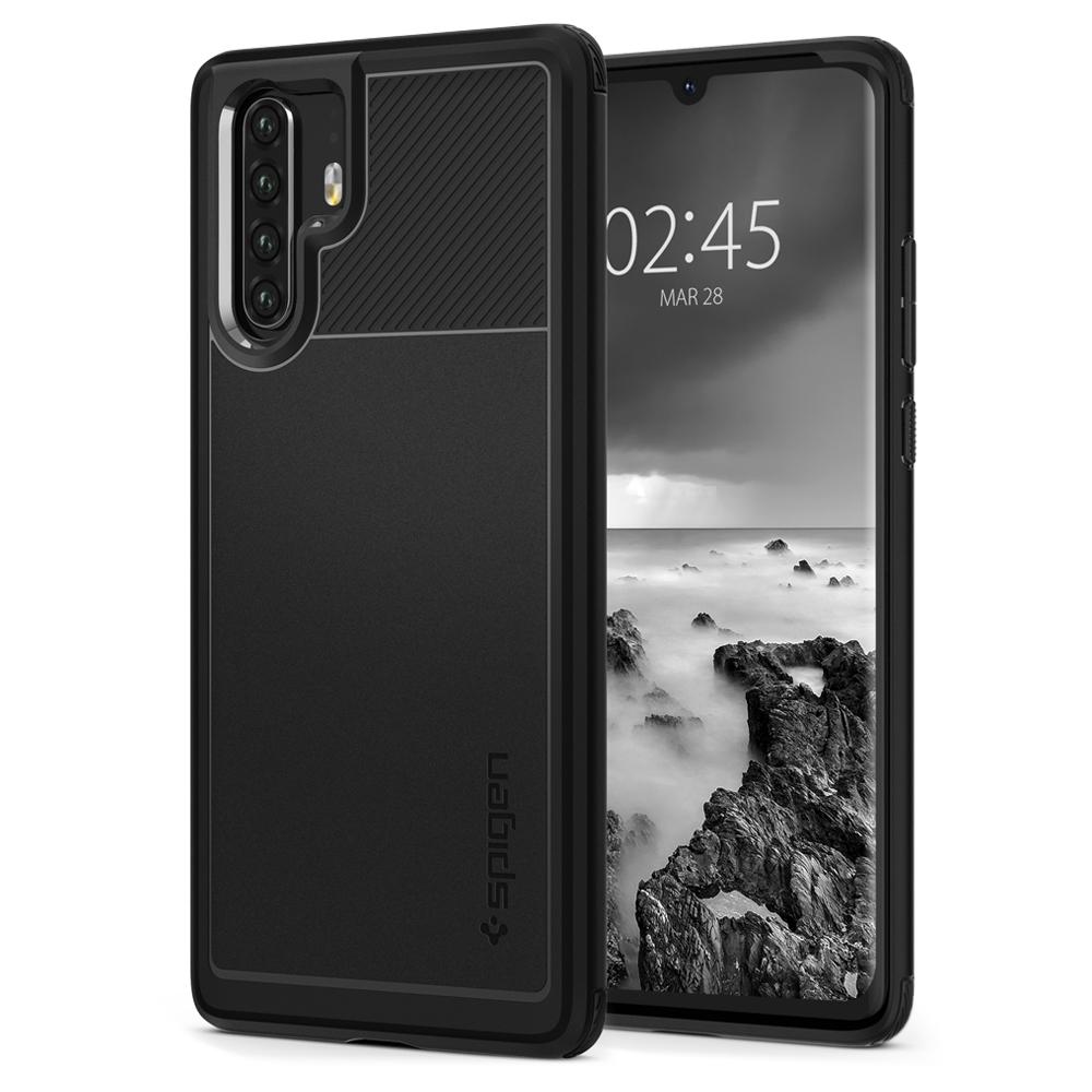 Huawei P30 Pro Telefontok - SPIGEN RUGGED ARMOR HUAWEI FEKETE TOK