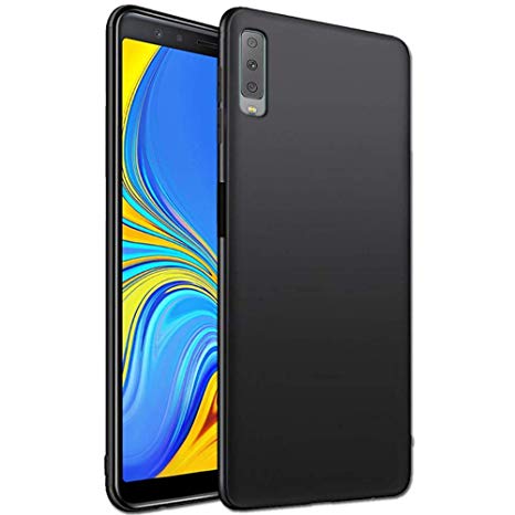 Samsung Galaxy A70 Telefontok - fekete szilikon tok