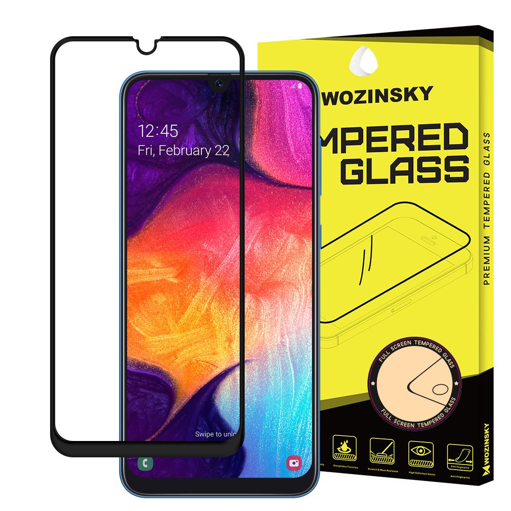 Samsung Galaxy M20 üvegfólia- Super kemény tokbarát fólia fekete kerettel