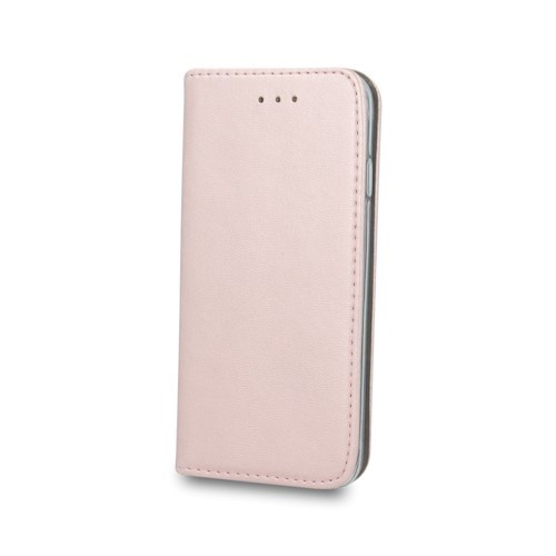 Telefontok Huawei Y5 2019 / Honor 8S - Smart Magnetic rose gold szilikon keretes mágneses könyvtok