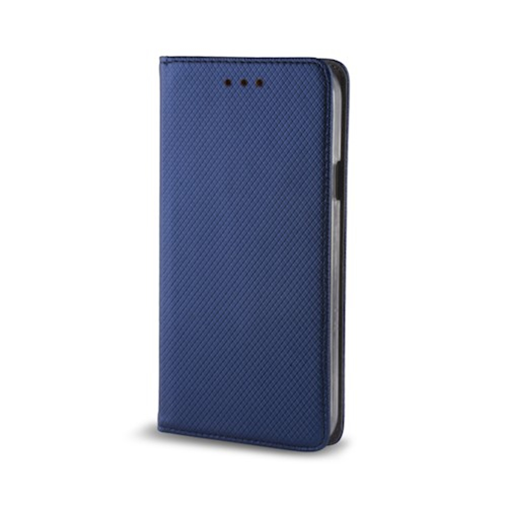 Nokia 9 PureView Telefontok - kék mágneses átlátszó szilikon keretes könyvtok