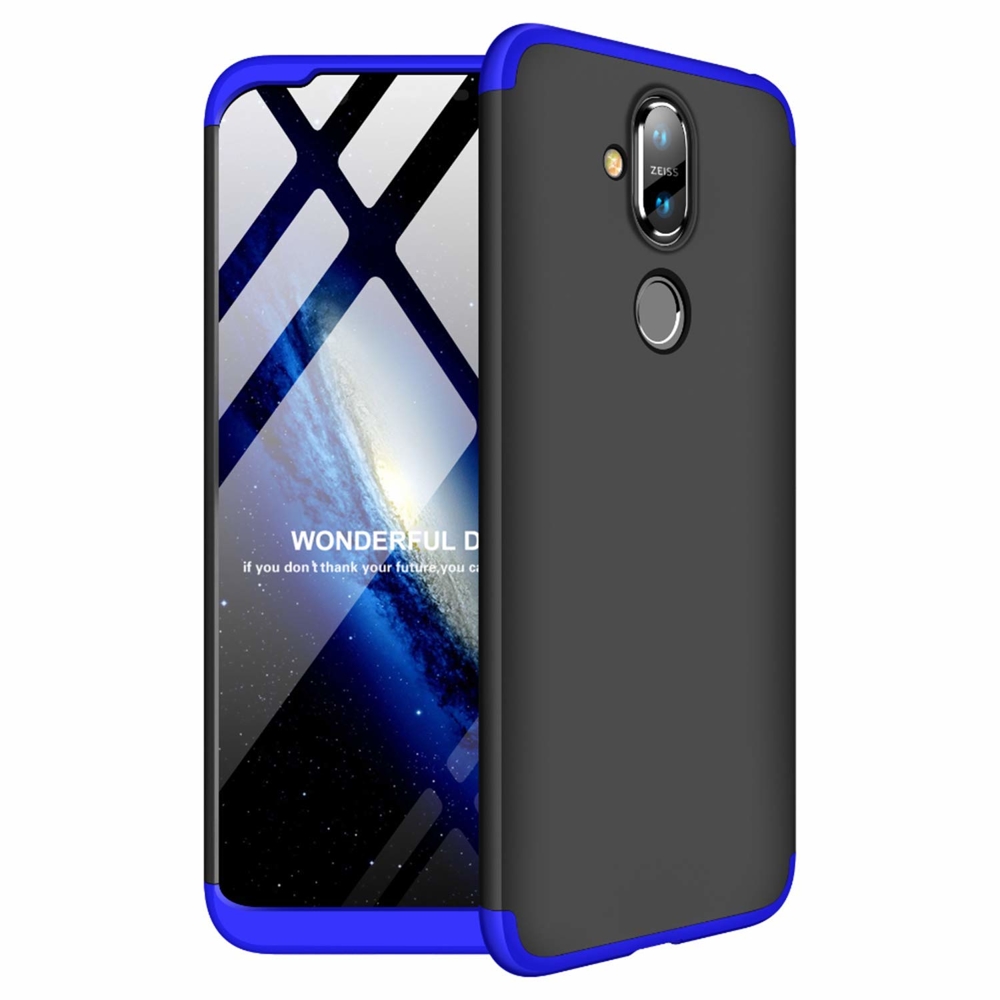 Nokia 8.1 Telefontok - GKK Protection 3In1 tok kék-fekete