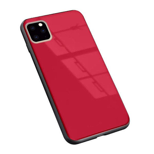 iPhone 11 Pro Max Telefontok - Forcell piros üveg hátlaptok