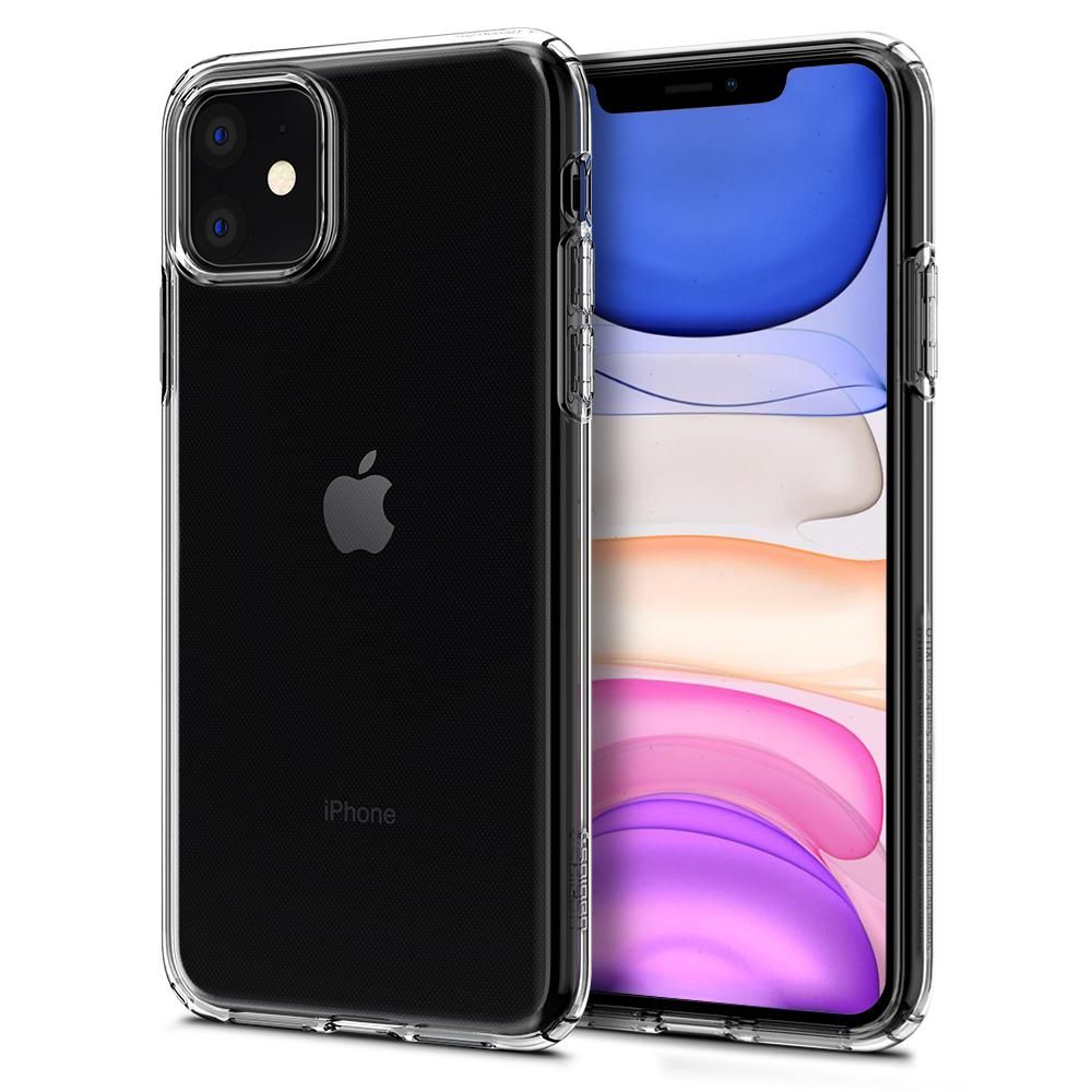 iPhone 11 Telefontok - SPIGEN LIQUID CRYSTAL átlátszó szilikon hátlap tok