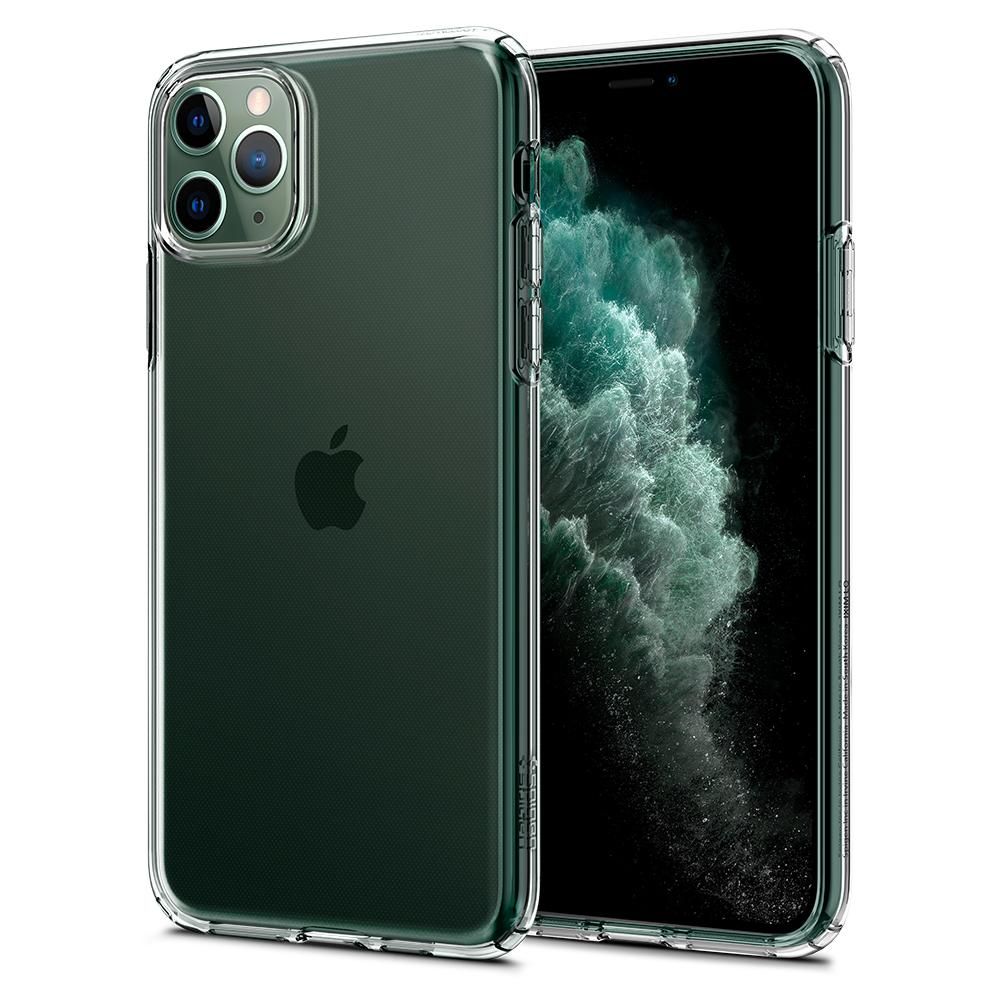 iPhone 11 PRO MAX Telefontok - SPIGEN LIQUID CRYSTAL átlátszó szilikon hátlap tok
