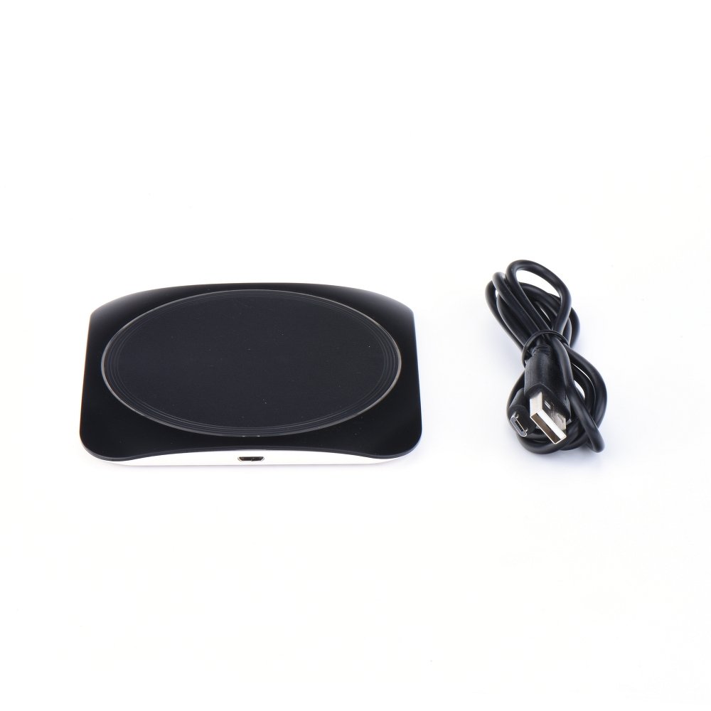 Blue Star Telefon töltő TFK-WC-109 - fekete vezeték nélküli (Wireless) töltőpad 2A 10W + fekete MicroUSB kábel