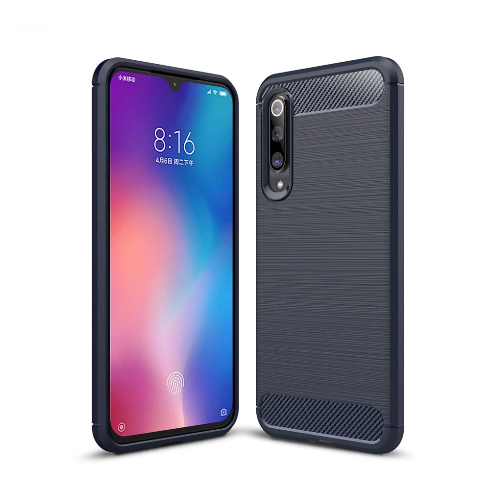 Xiaomi Mi 9 SE Telefontok - Forcell CARBON kék szilikon tok