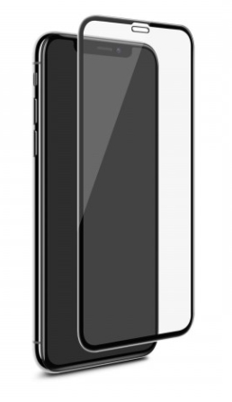 Üvegfólia iPhone 11 PRO MAX - fekete 3D prémium üvegfólia