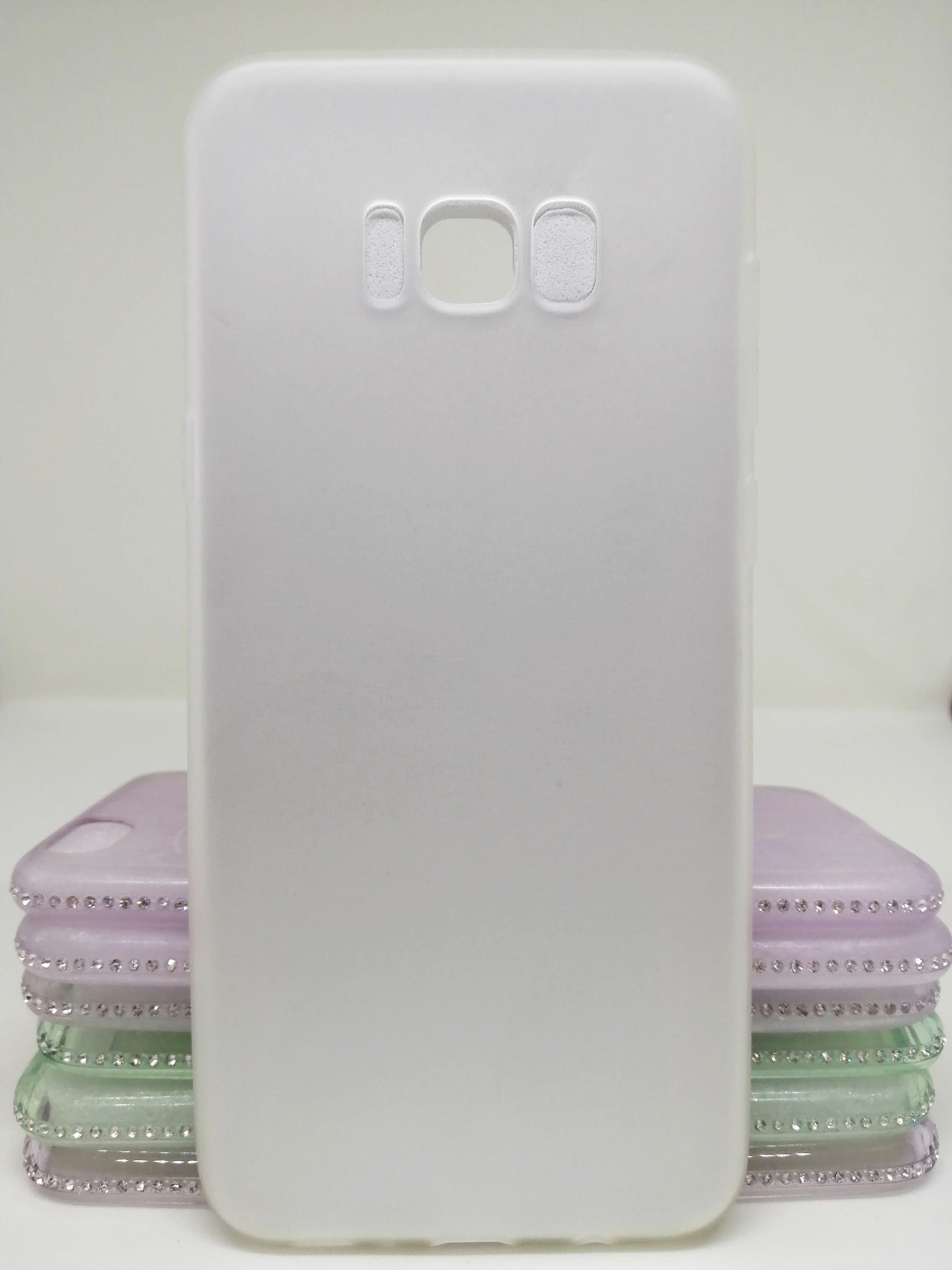 Samsung Galaxy S8 Plus G955 Telefontok - fehér áttetsző Pastel szilikon tok
