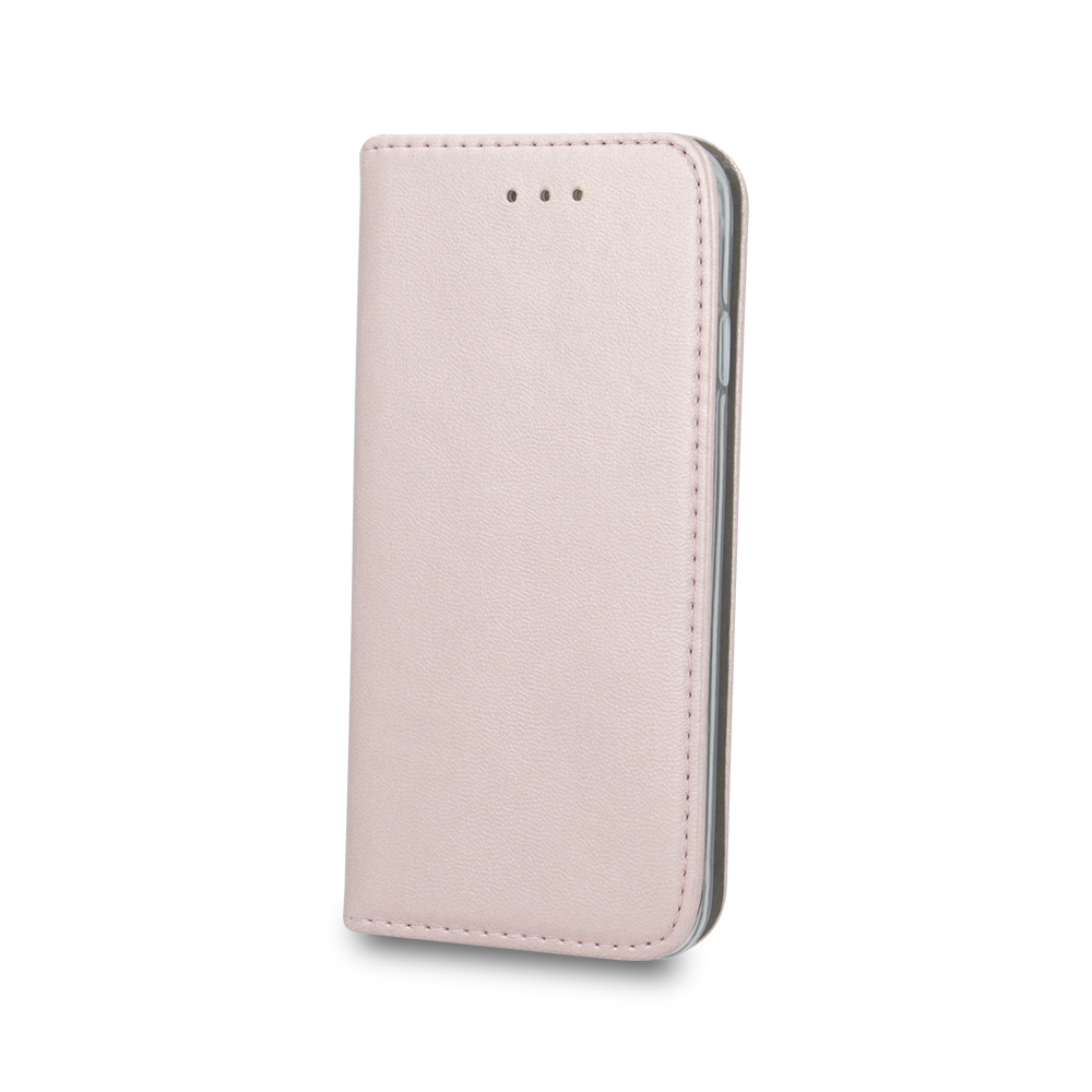 LG K30 (2019) Telefontok - Smart Magnetic rose gold szilikon keretes mágneses könyvtok