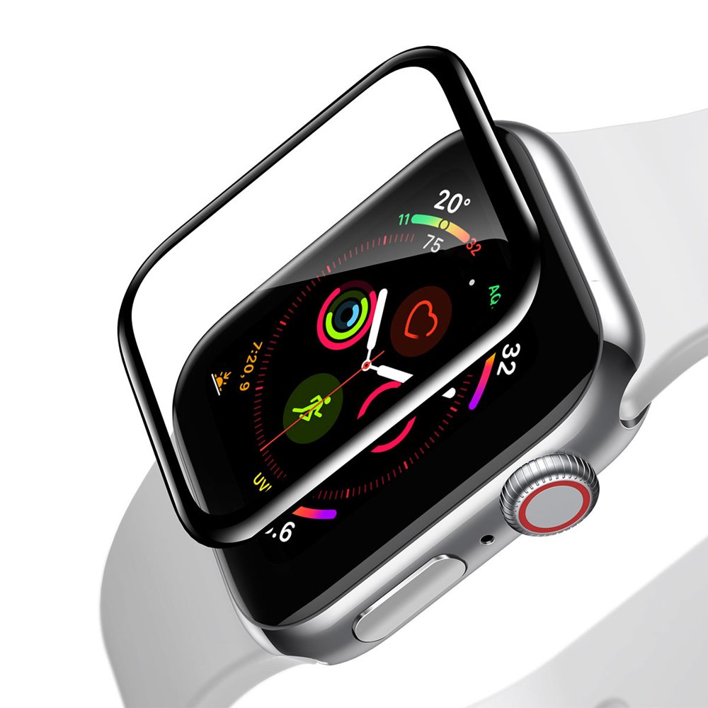 Okosóra fólia Apple Watch Series 4 40mm - Baseus fekete keretes