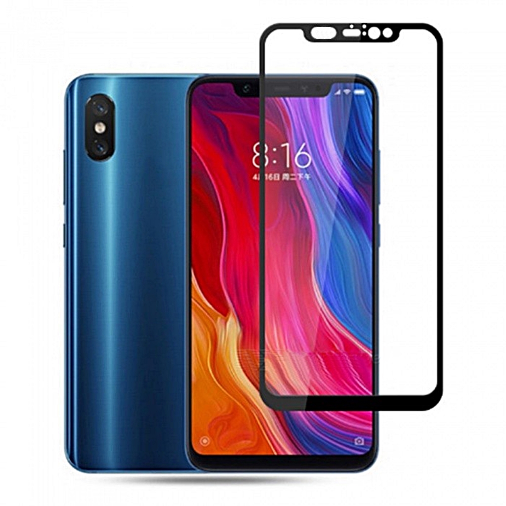 Üvegfólia Xiaomi MI 8 - fekete Slim 3D üvegfólia