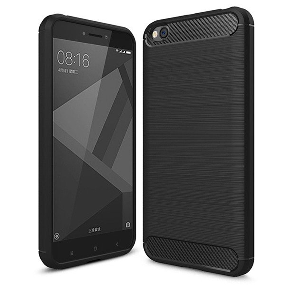 Xiaomi Redmi GO Telefontok - Forcell CARBON fekete szilikon tok