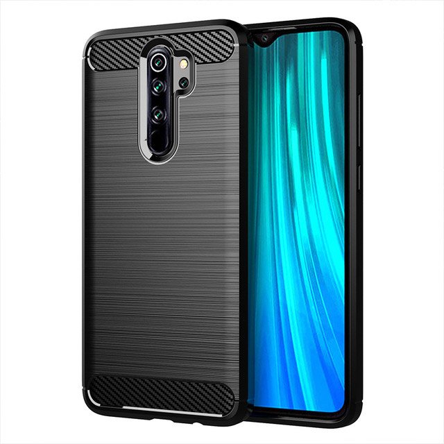 Xiaomi Redmi Note 8 Pro Telefontok - Forcell Carbon Fiber fekete szilikon tok
