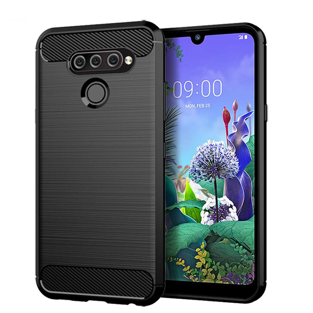 LG K50S Telefontok - Forcell CARBON fekete szilikon tok