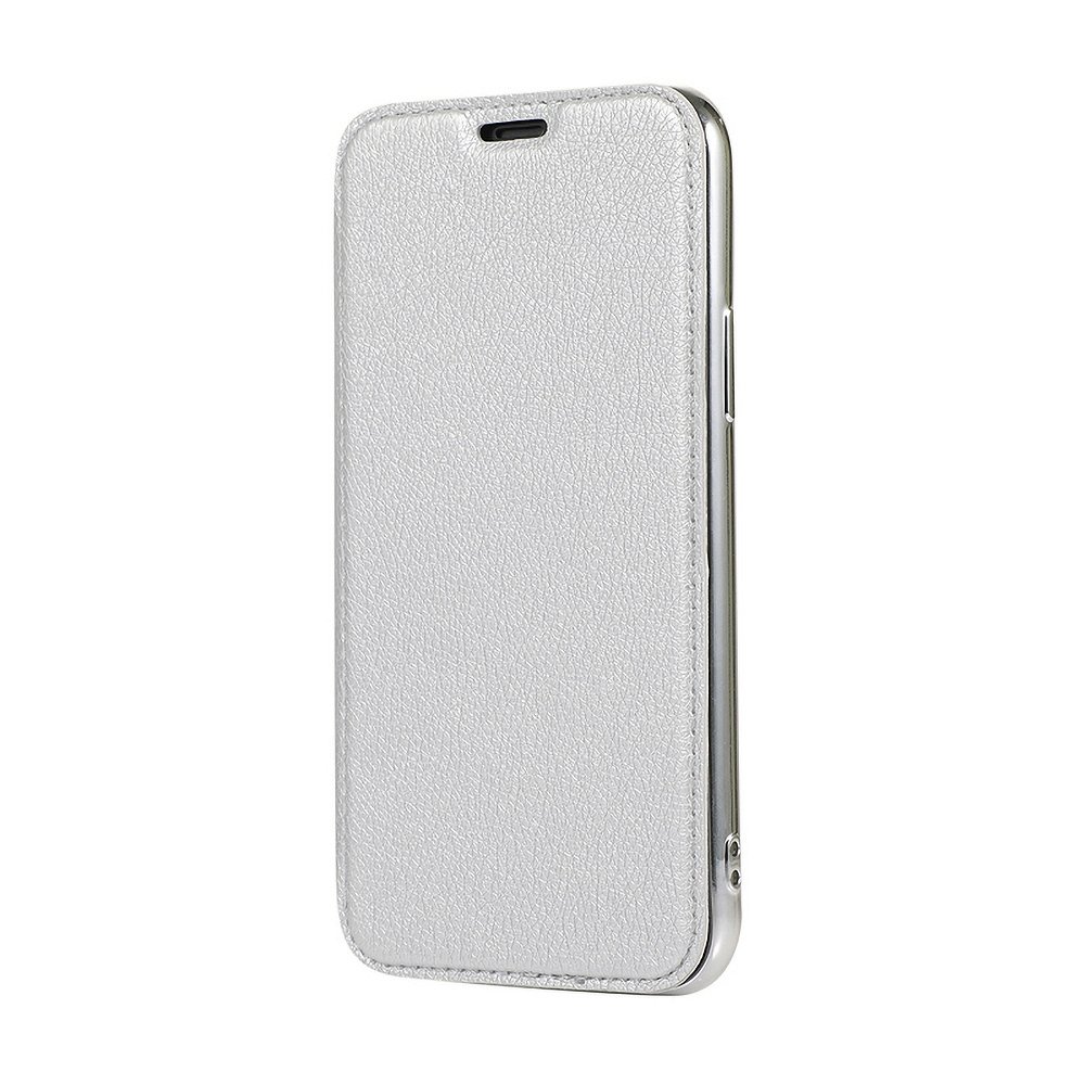 Telefontok Samsung Galaxy A51 - ezüst-átlátszó könyvtok