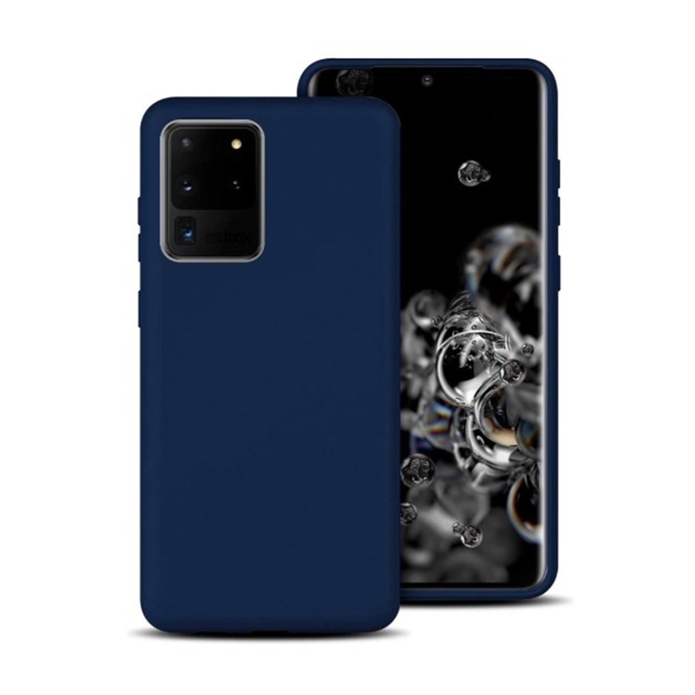 Samsung Galaxy S20 Ultra Telefontok - sötétkék szilikon tok