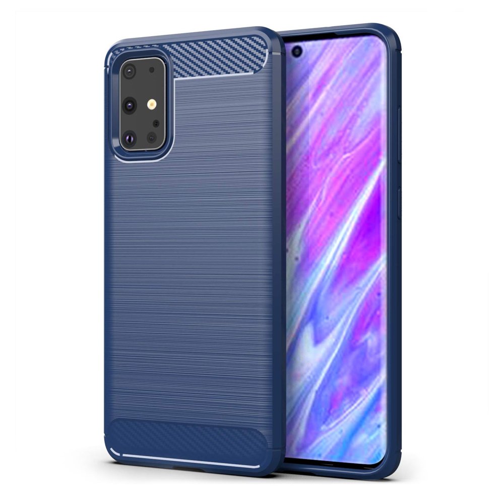 Samsung Galaxy S20 Ultra Telefontok - Forcell CARBON kék szilikon tok