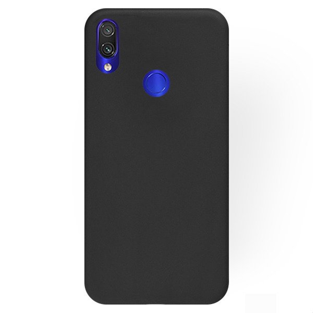 Xiaomi Redmi Note 7 Telefontok - matt fekete szilikon tok