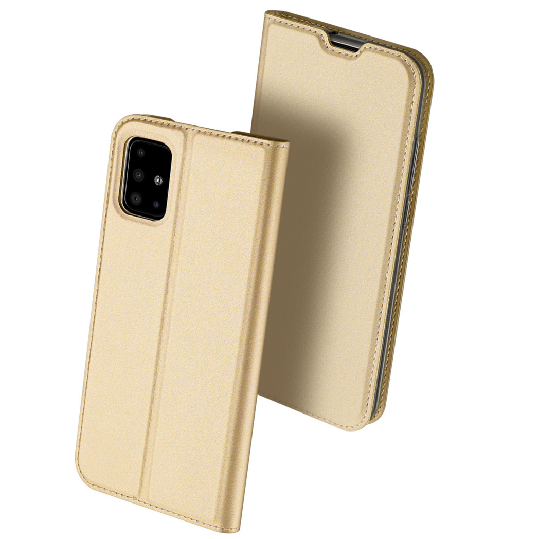 Samsung Galaxy S20 Plus Telefontok - Dux Ducis arany flipcover tok