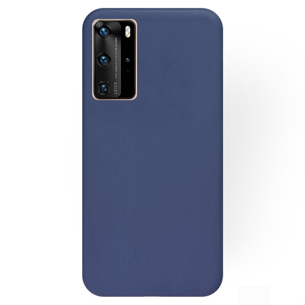 Huawei P40 Pro Telefontok - sötétkék szilikon tok