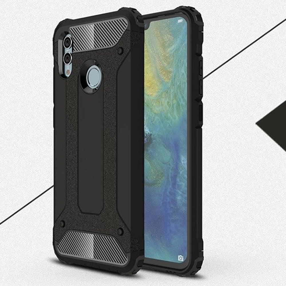 Huawei P smart (2019) Telefontok - Defender fekete ütésálló hátlap tok