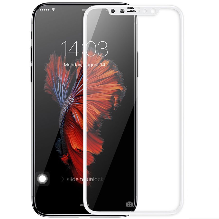 iPhoneX / iPhone XS Üvegfólia- fehér 3D üvegfólia