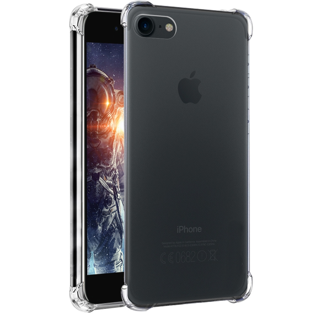 iPhone 7 / 8 / SE 2020 Telefontok - Ütésálló átlátszó tok