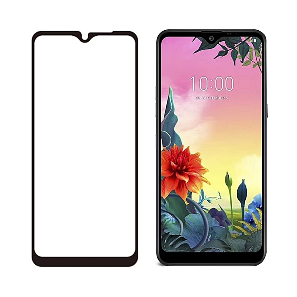 LG K50s Üvegfólia- fekete tokbarát Slim 3D üvegfólia