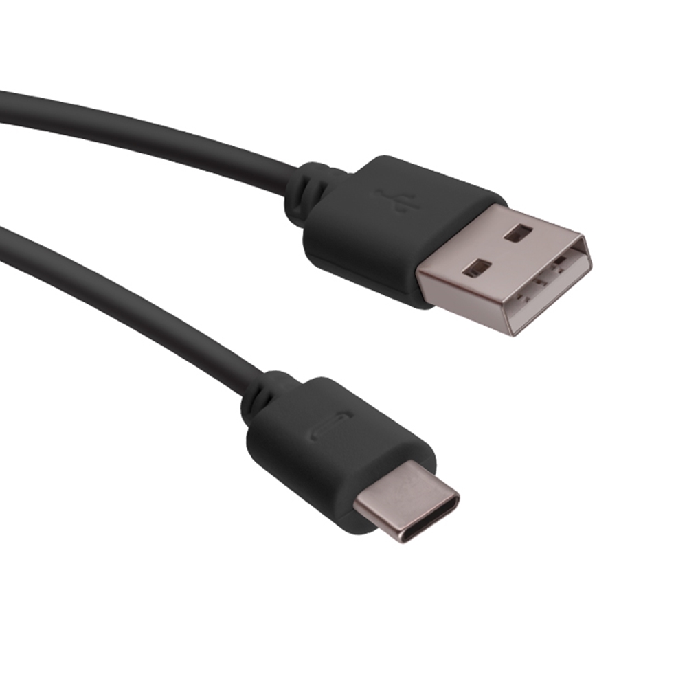 Adatkábel: Type-C (USB-C) / USB 2A fekete adatkábel, 20cm