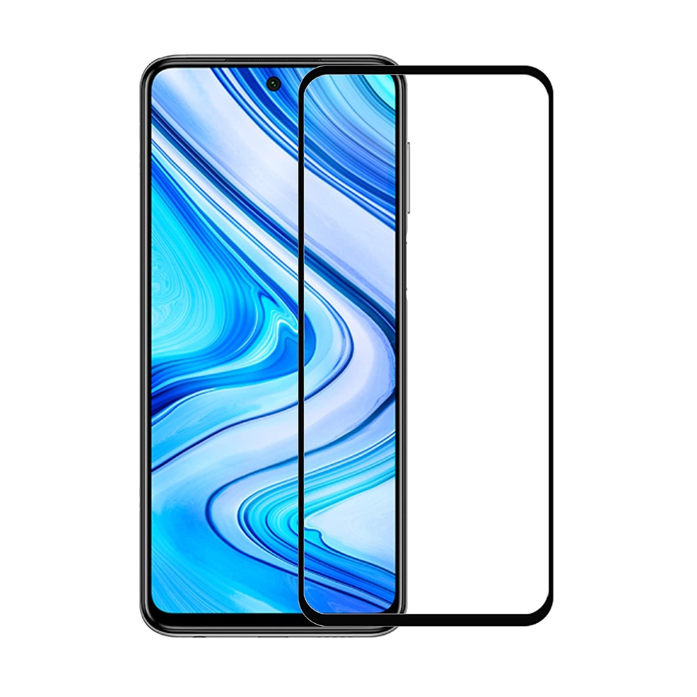 Xiaomi Redmi Note 9S Üvegfólia - fekete Slim 3D üvegfólia