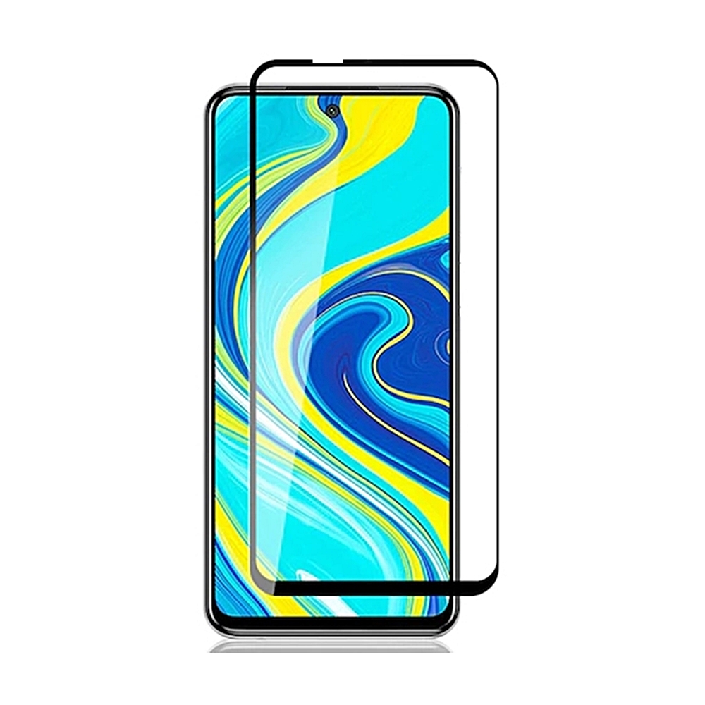 Xiaomi Redmi Note 9 / Xiaomi Redmi 10X 4G Üvegfólia - fekete Slim 3D üvegfólia
