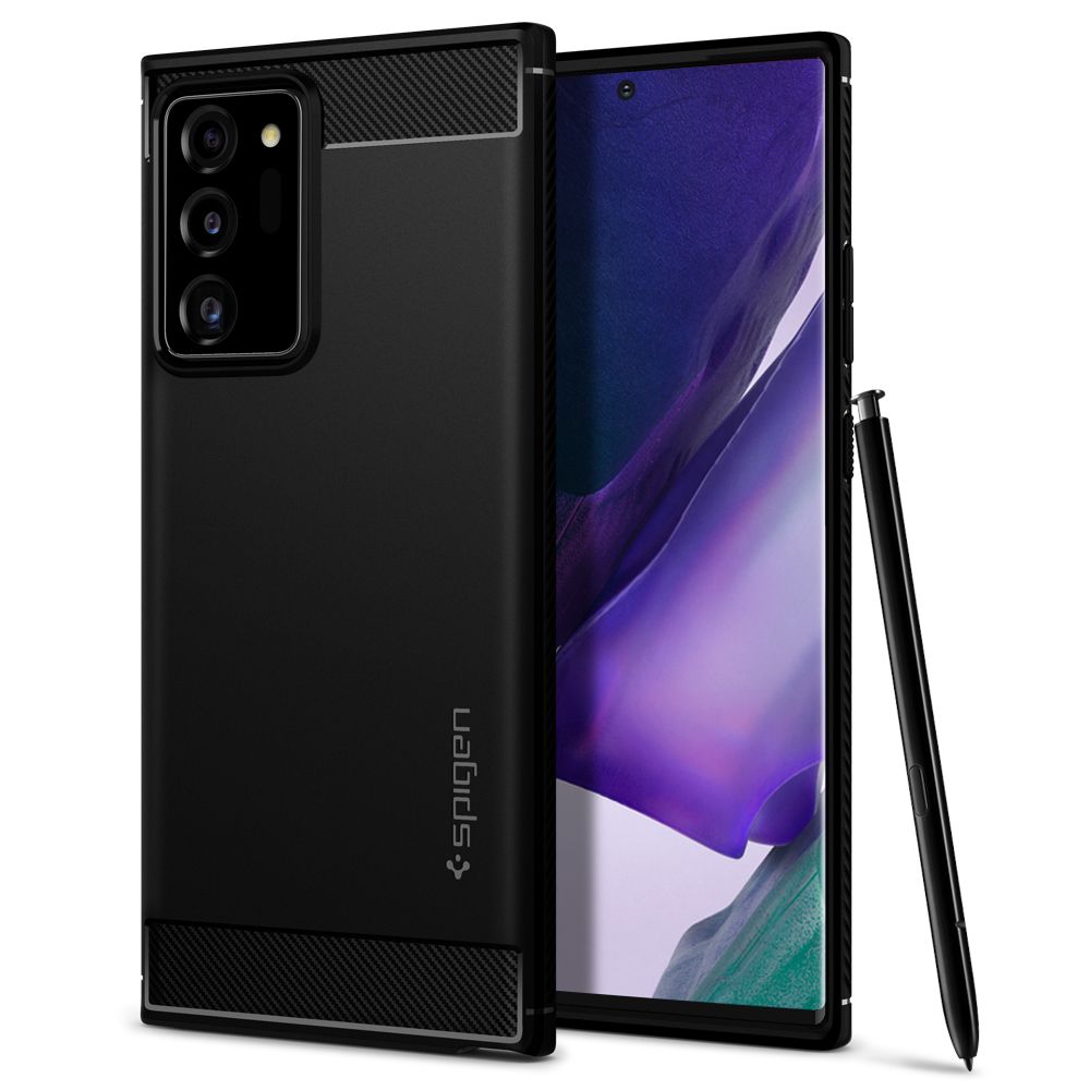 Samsung Galaxy Note20 Ultra Telefontok - SPIGEN RUGGED ARMOR Matt fekete tok