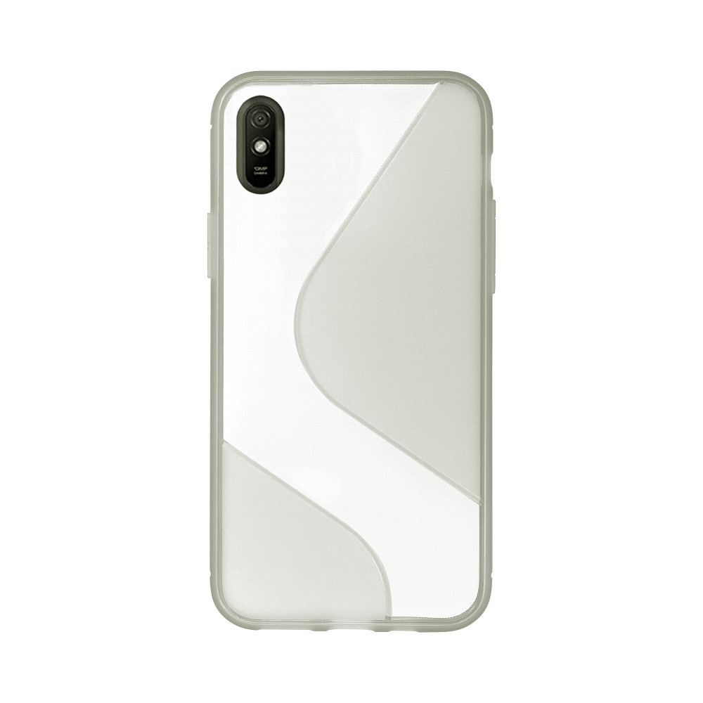 Telefontok Xiaomi Redmi 9A / 9AT - átlátszó S mintás szürke szilikon hátlaptok