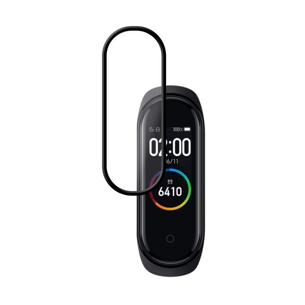 Okosóra fólia Xiaomi Mi Band 5/6 - kijelzővédő fólia, fekete kerettel