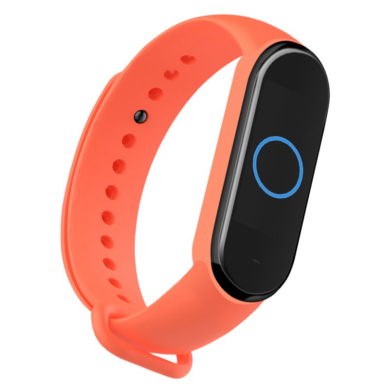 Okosóra szilikon szíj - Xiaomi Mi Band 5/6 - narancssárga szilikon