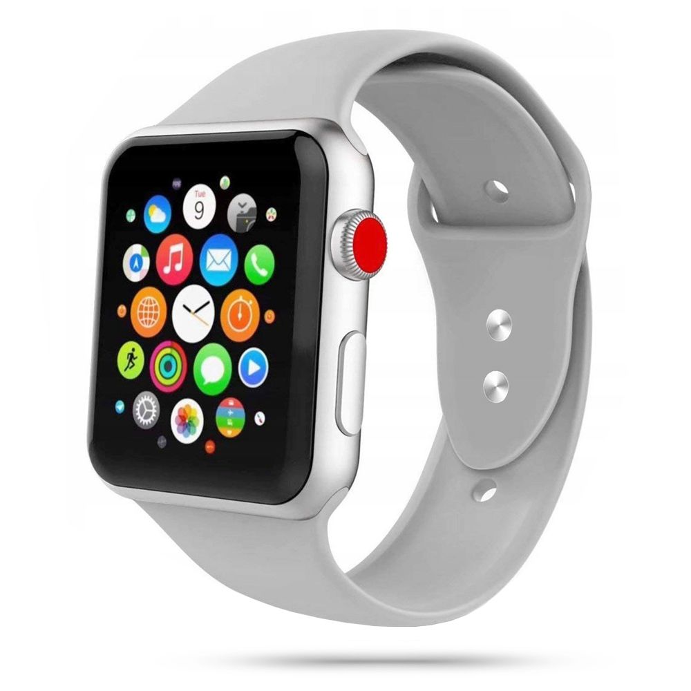 Okosóra szilikon szíj - Apple Watch Series 4/5/6/7/8/9/Ultra/SE (42/44/45/49mm) - TECH-PROTECT SOFTBAND Szürke szilikon szíj
