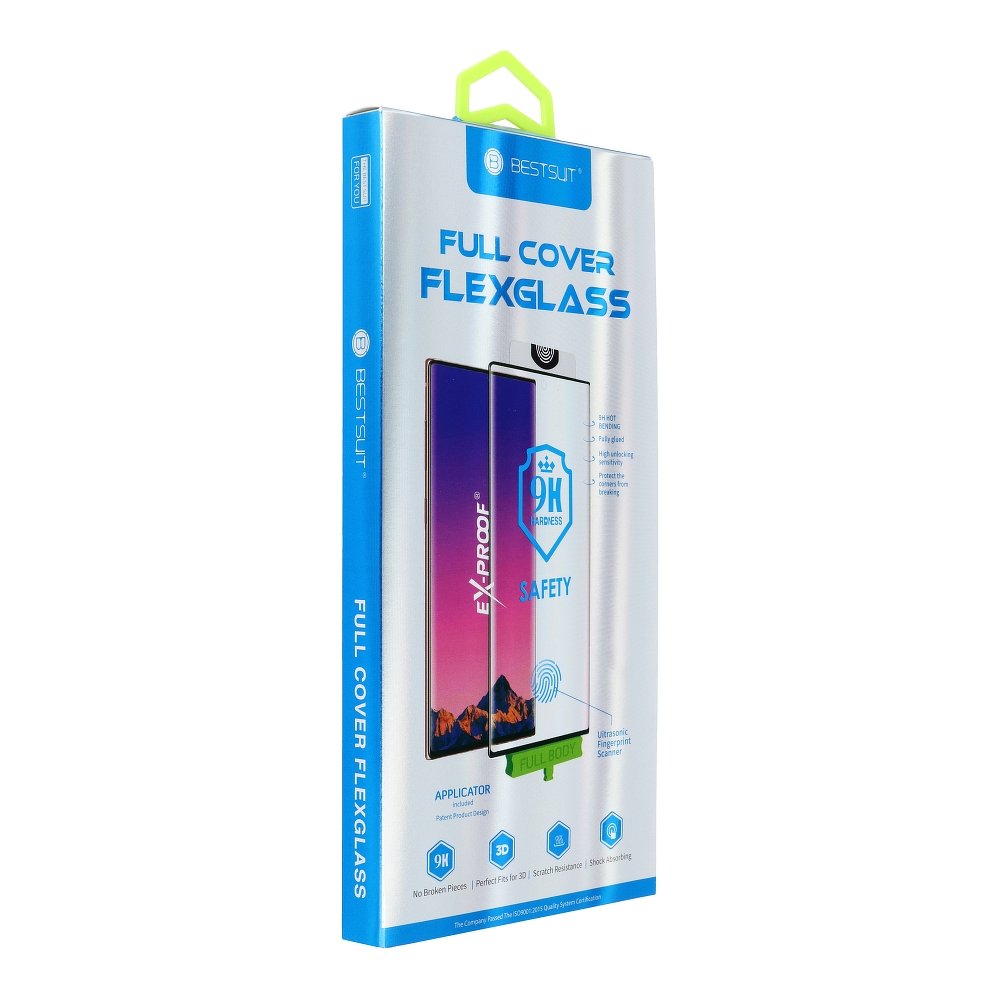 Samsung Galaxy Note20 Ultra üvegfólia - 0,15 mm flex 3D Fekete (az íves részre is ráhajlik)