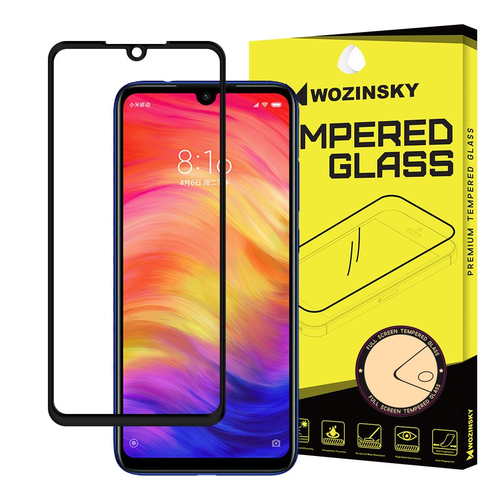 Üvegfólia Xiaomi Redmi 9 - Super kemény tokbarát fólia fekete kerettel