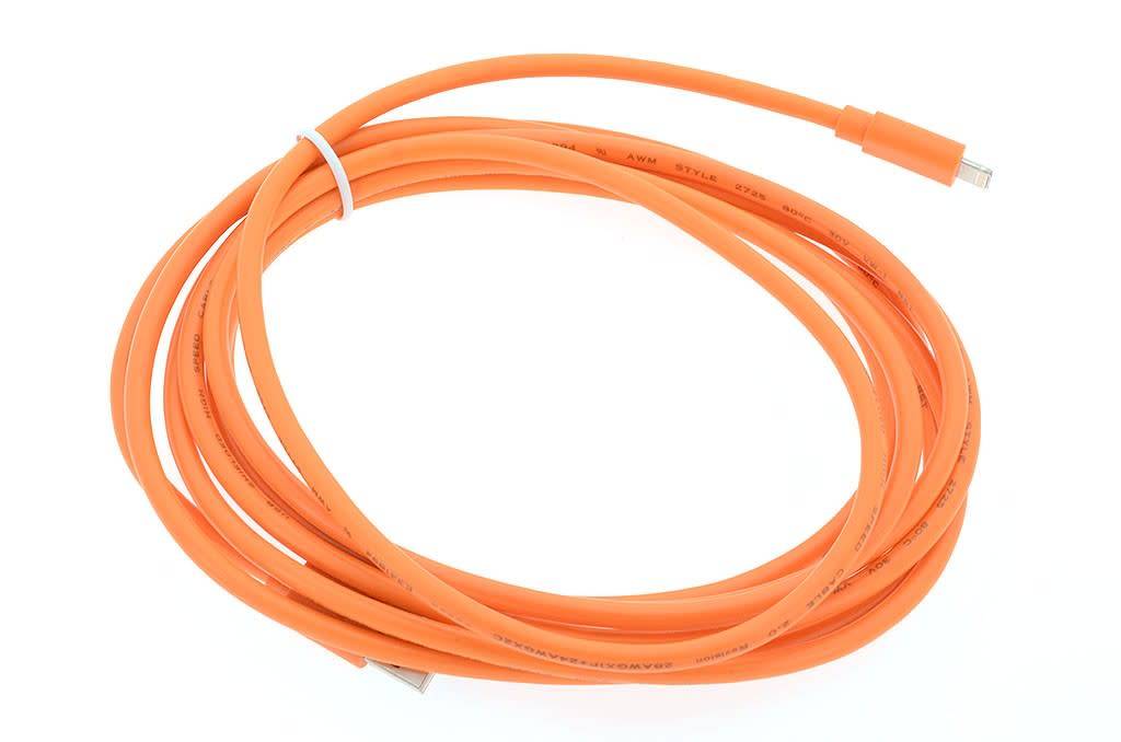 Adatkábel: MicroUSB / USB narancssárga adatkábel 3 méter
