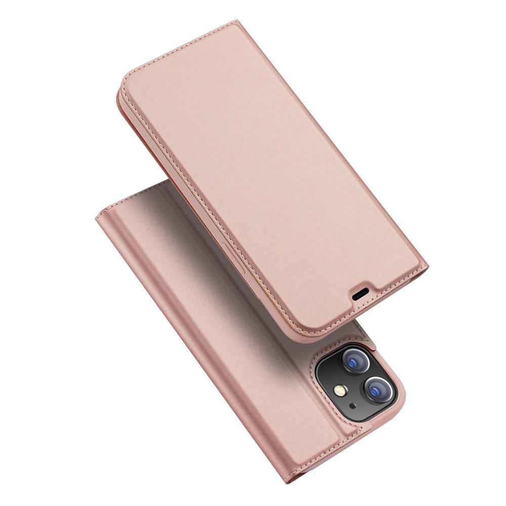 iPhone 12 Pro Telefontok - Dux Ducis rosegold kinyitható tok