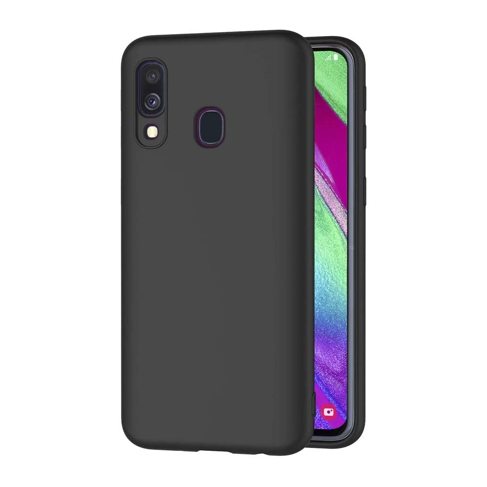 Samsung Galaxy A40 Telefontok - fekete szilikon tok
