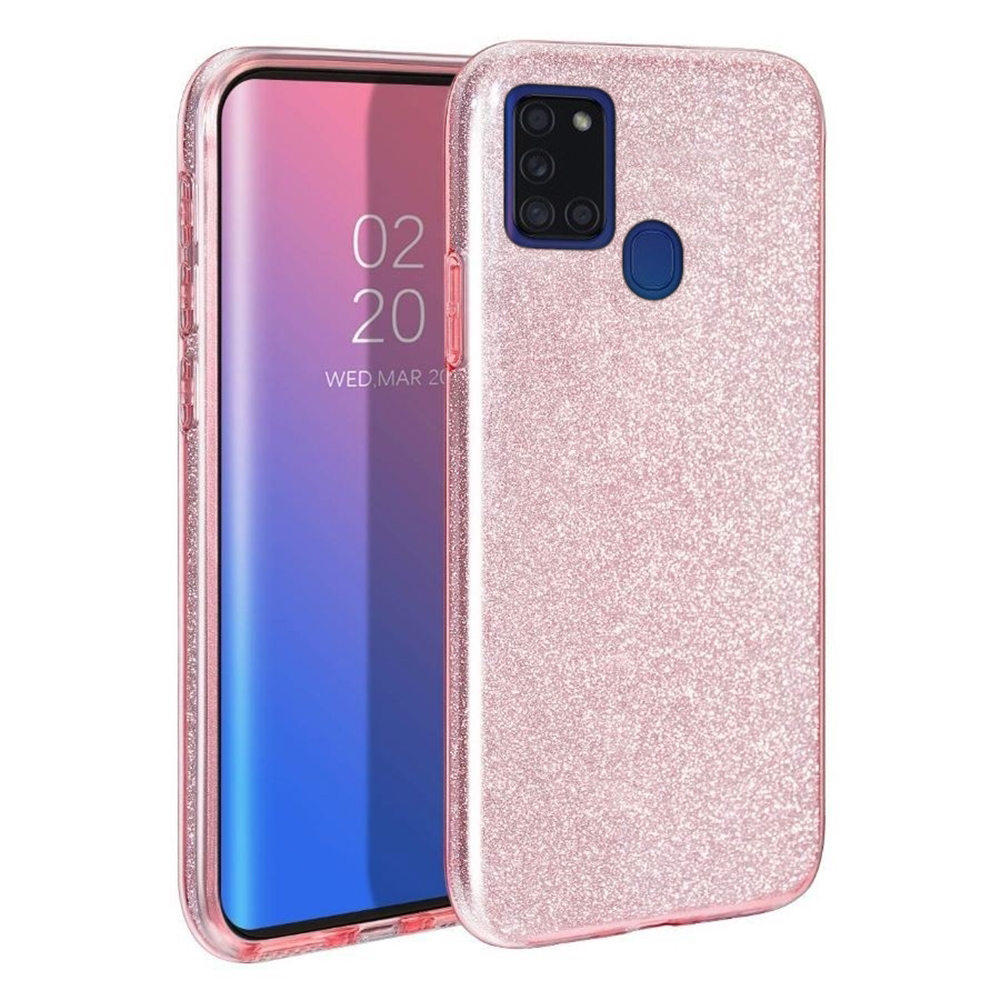 Samsung Galaxy A21s Telefontok - pink Shiny tok