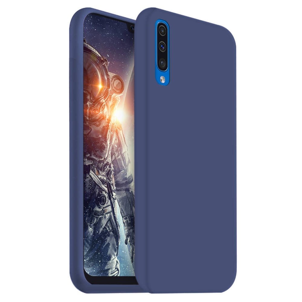 Telefontok Samsung Galaxy A30s - sötétkék szilikon tok