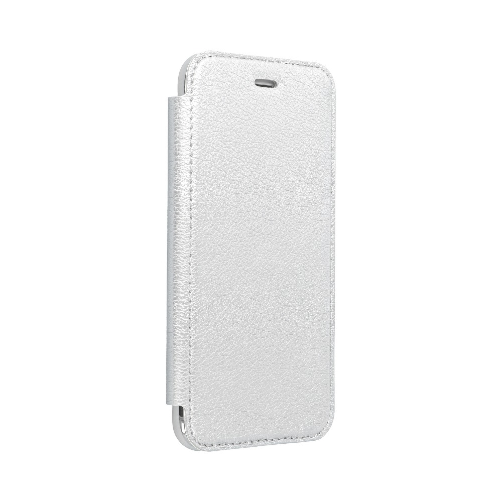 Samsung Galaxy M11 Telefontok - ezüst-átlátszó könyvtok